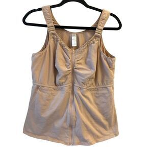 ABC 952 American Breast Care Zip Front Post-Surgical l Camisole with Drain Manag